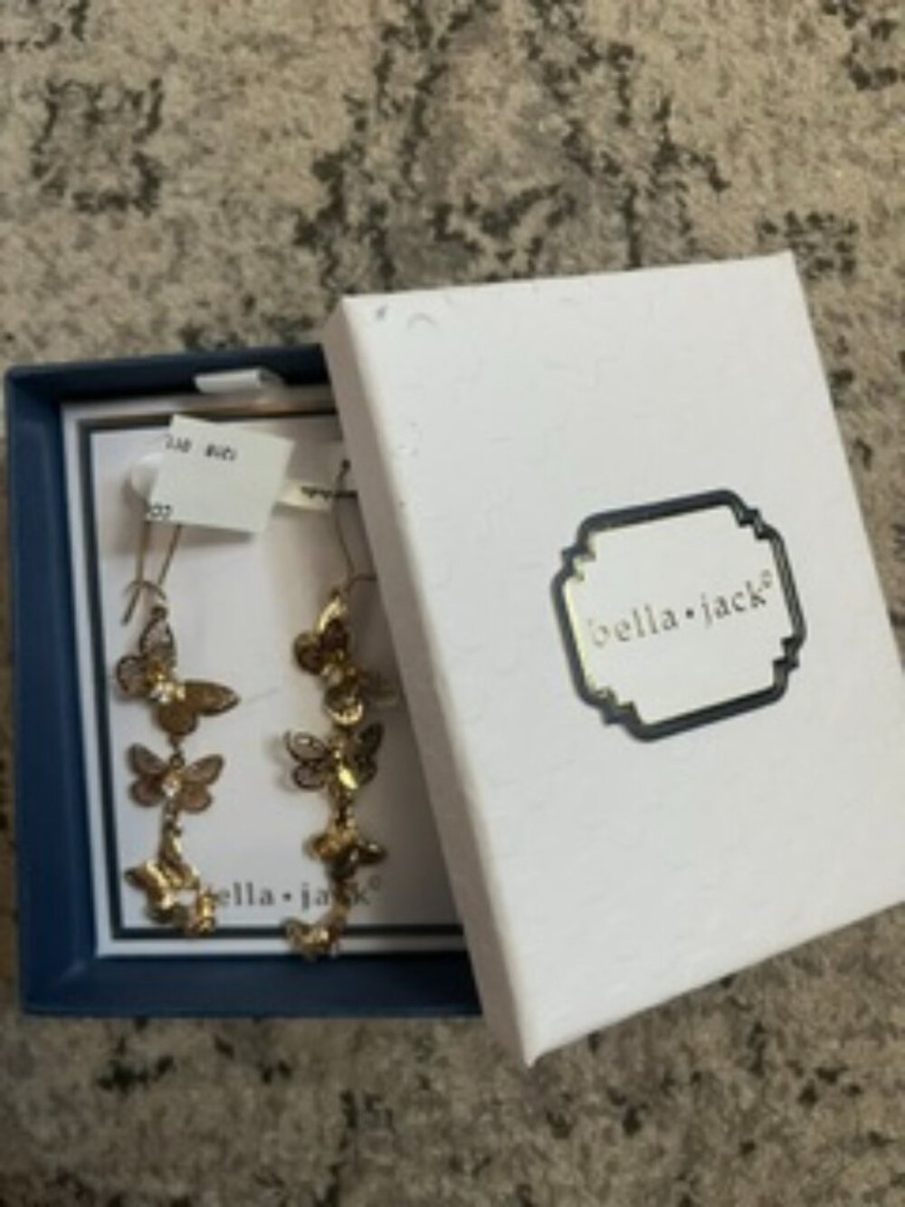 🧡3/$15 NEW bella jack Butterfly Drop Earrings Hook Wires